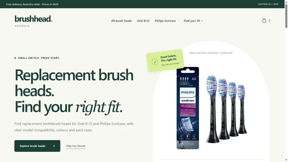 BrushHead — Website preview