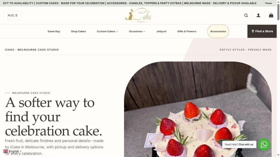 iCake — Website preview